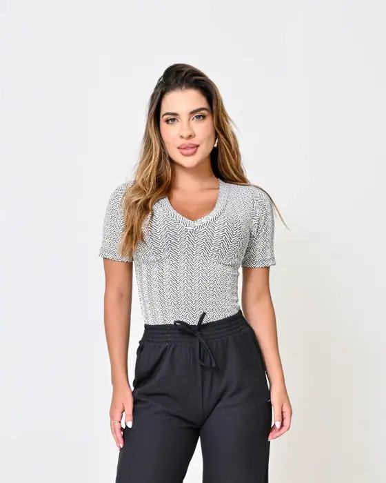 Blusa Jacquard Poliamida