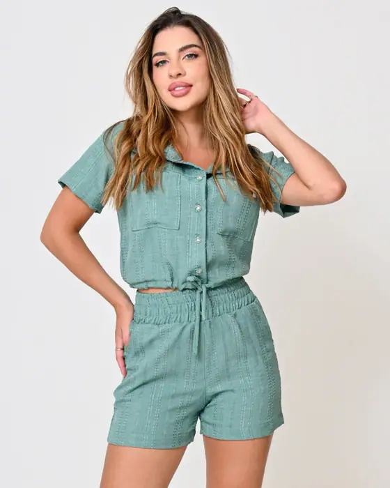 Short Poliviscose Textura